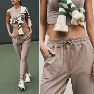 Beyond Yoga Spacedye Commuter Midi Jogger In Birch Heather XL Lounge Athleisure